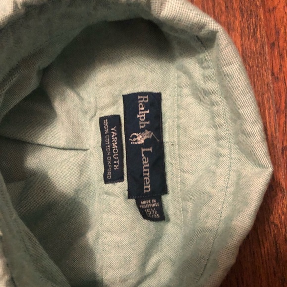 RALPH LAUREN light green dress men shirt /size 15 1/2 - Picture 4 of 4